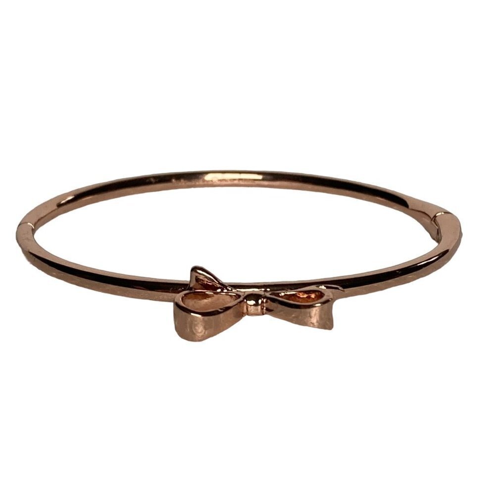 Kate Spade Ready Set Bow Rose Gold Bracelet Dust Bag Preppy Minimalist